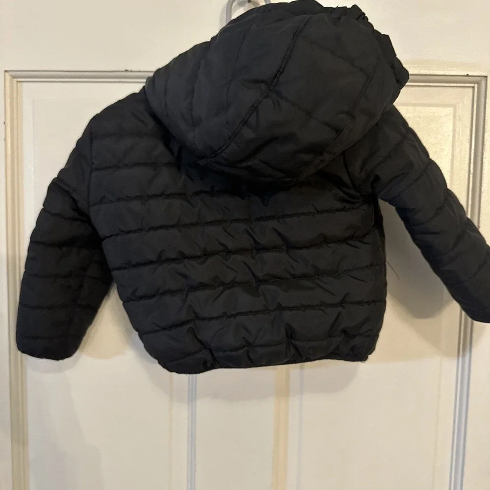 Nike Puffer Jacket Coat Sports Essential Black Red Infant‎ 12M